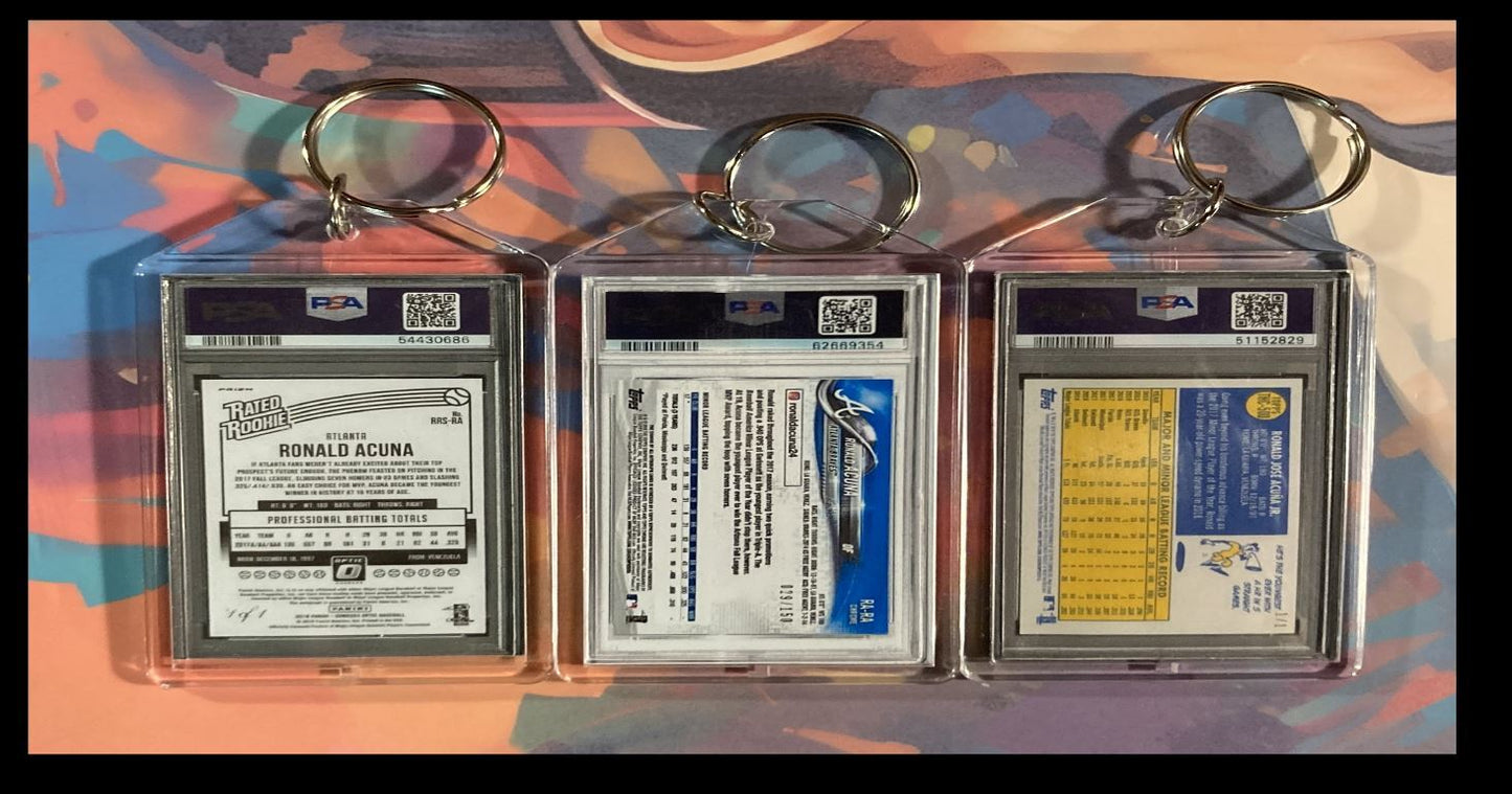3146B Ronald Acuna Jr 3 Keychains BBL KYC