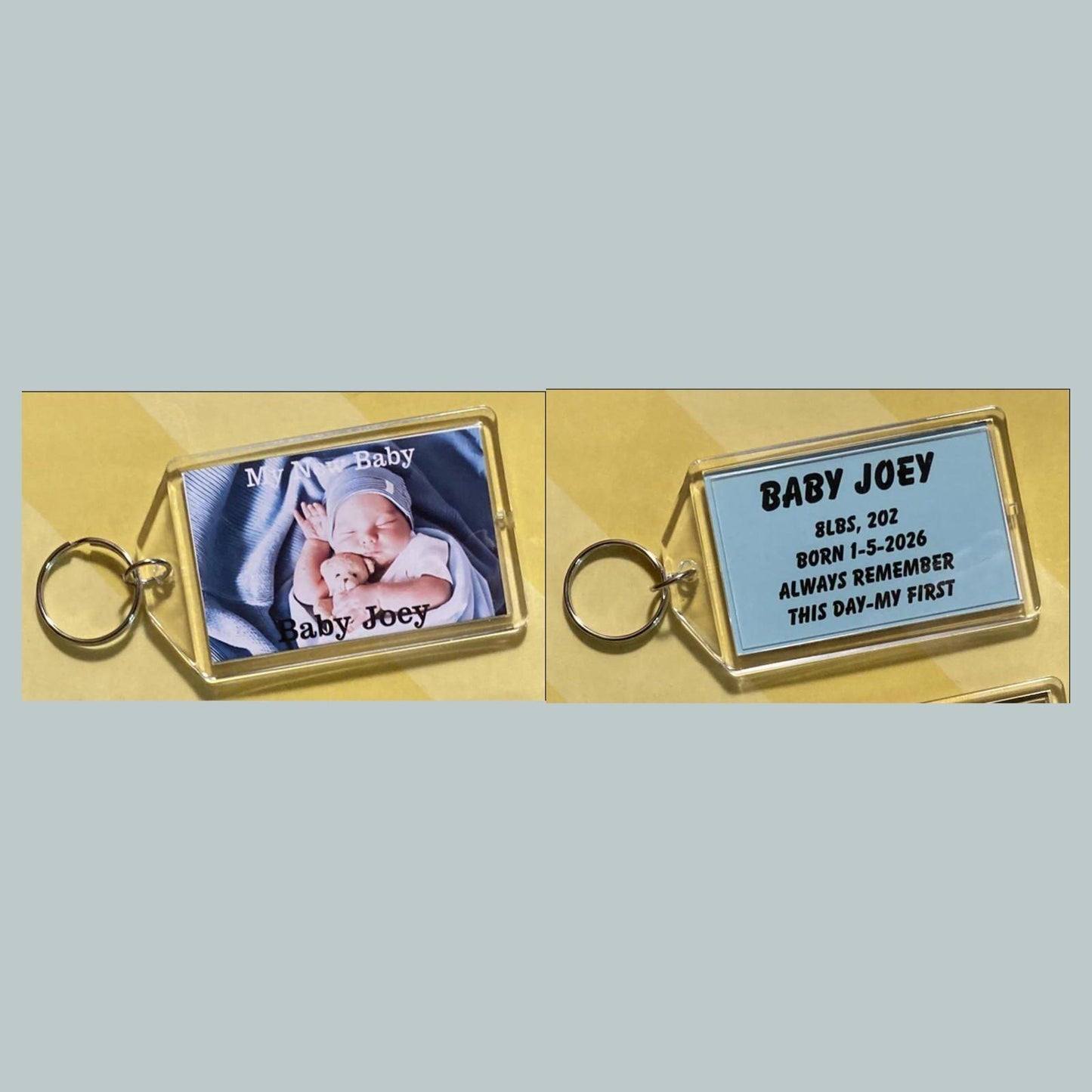 0711 New Baby Personalized Custom Hand Made Keychain
