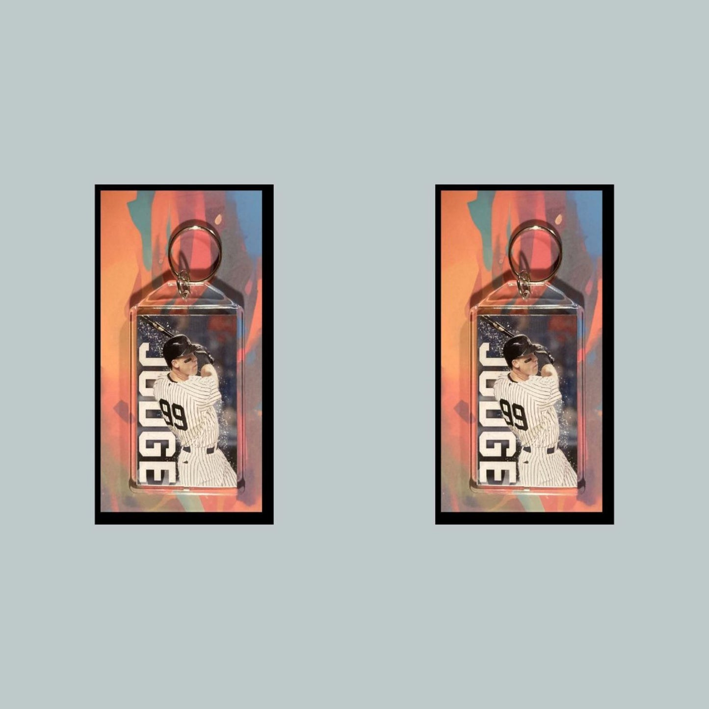 0403 Aaron Judge Rain Custom Hand Made Keychain-Makes A Great Gift