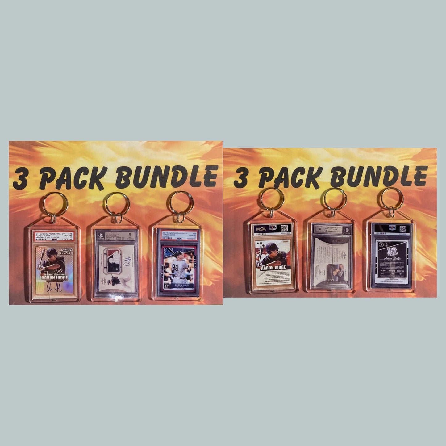 0631B Aaron Judge 3 Pack Bundle-Custom Hand Made Keychains