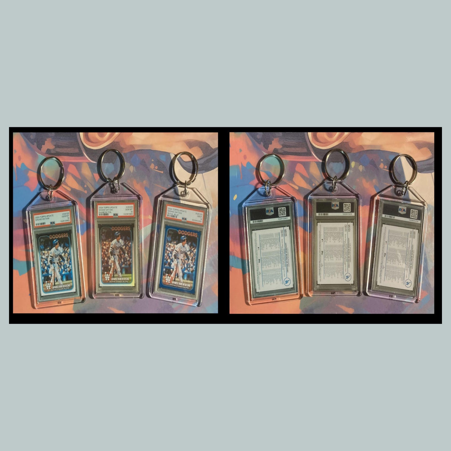 0510B Shohei Ohtani 3 Pack Bundle - 3 Different Custom Novelty Keychains - Gift