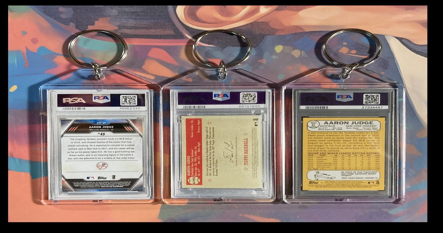 3138B Aaron Judge 3 Pack Bundle 3 Different Custom Novelty Keychains BBL KYC