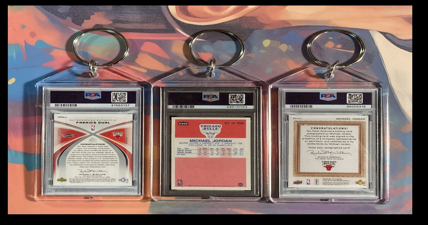 3143B Michael Jordan 3 Pack Bundle 3 Different Custom Novelty Keychains BKL KYC