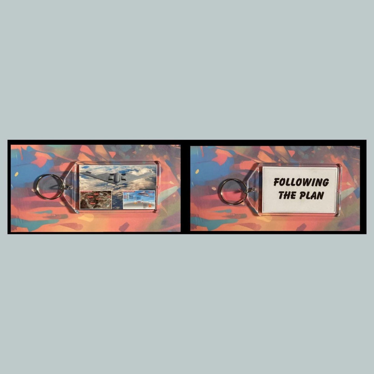 0393 Trump Following The Plan Custom Hand Made Keychain-Makes A Great Gift