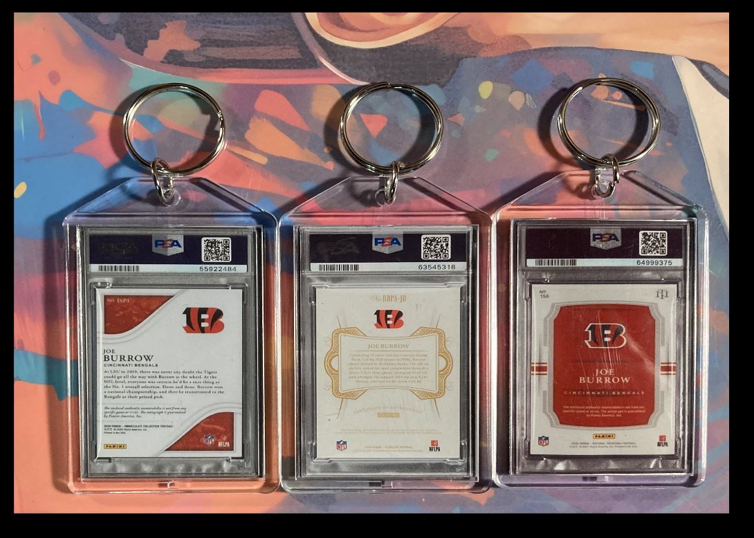 3151B Joe Burrow 3 Pack Bundle 3 Different Custom Novelty Keychains FBL
