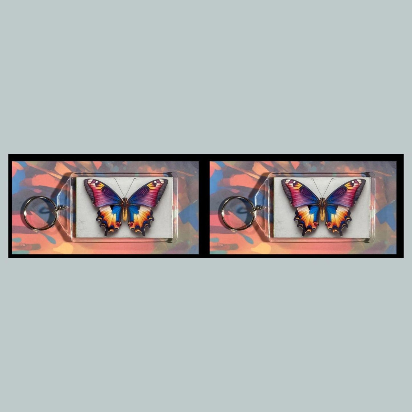 0345 Butterfly Custom Hand Made Keychain - Makes A Great Gift