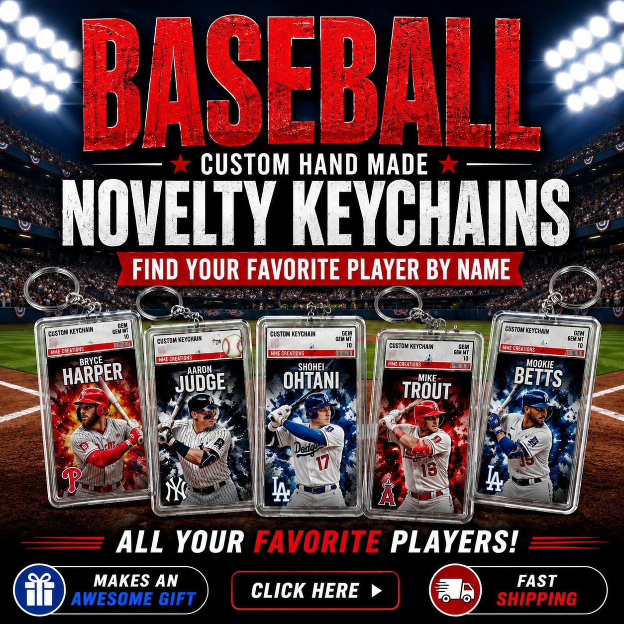 05 Click Here to Shop All Baseball Related Keychains BBL KYC