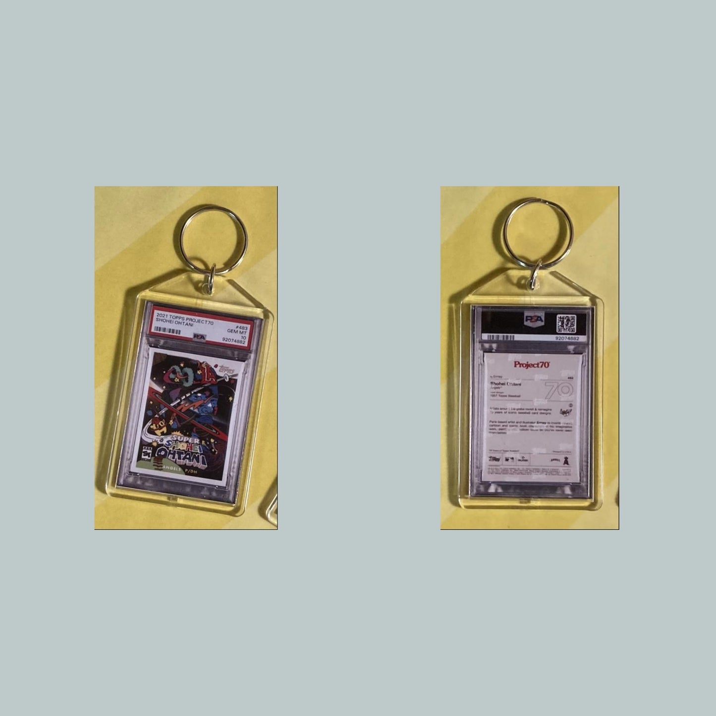 0825 Shohei Ohtani 2021 Topps Project 70 Super Shohei Custom Hand Made Keychain