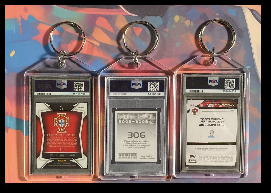 3157B Cristiano Ronaldo 3 Pack Bundle 3 Different Custom Novelty Keychains KYC MSC