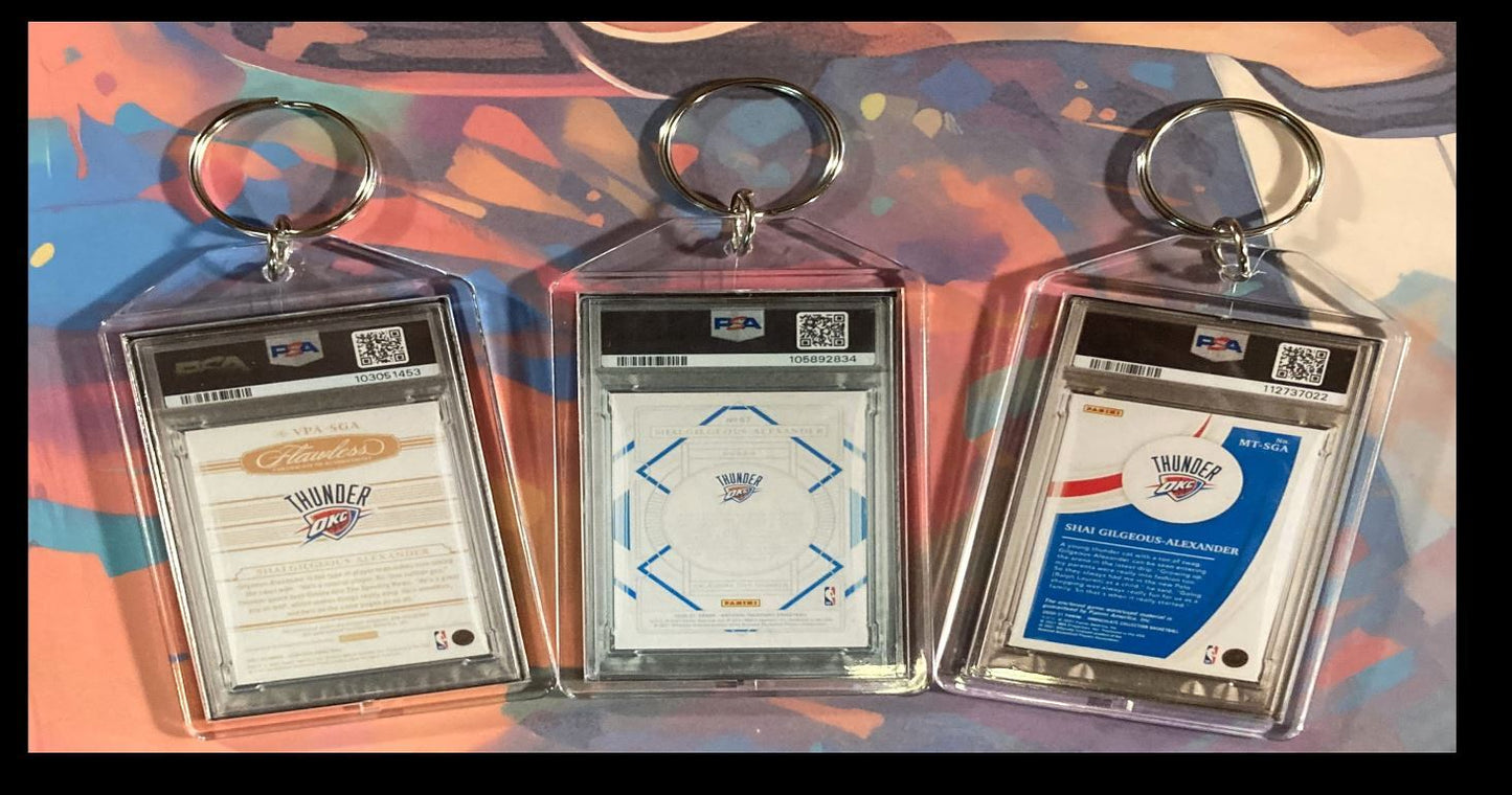3145B Shai Gilgeous-Alexander 3 Pack Bundle 3 Different Custom Novelty Keychains BKL KYC