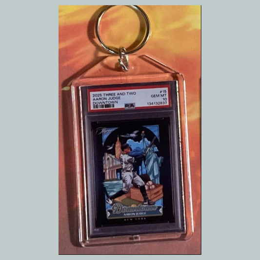 3597 Aaron Judge 2025 Panini Three and Two Downtown Custom Made Keychain BBL KYC