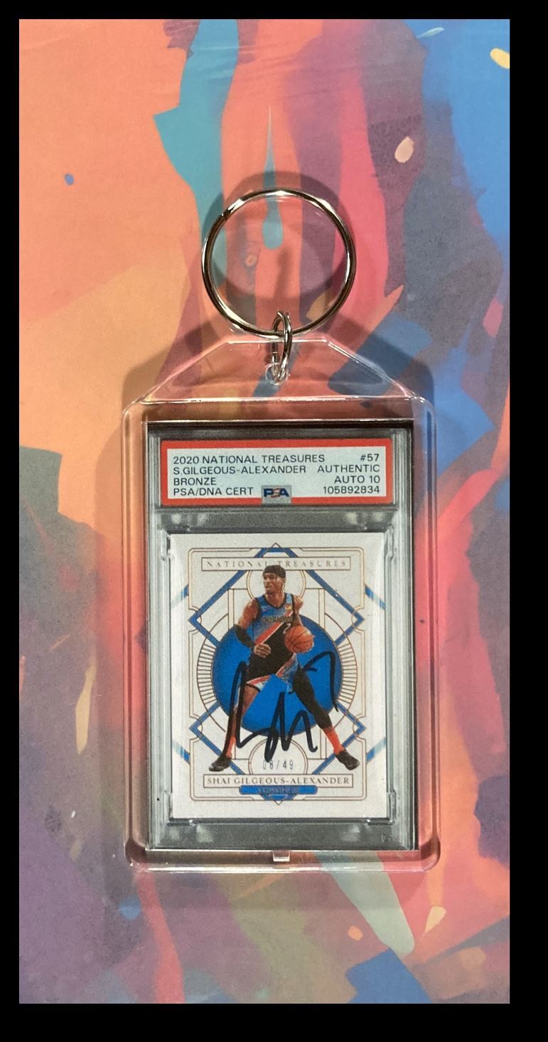 3060 Shai Gilgeous-Alexander 2020 Panini Nat Treaures Auto Keychain BKL KYC