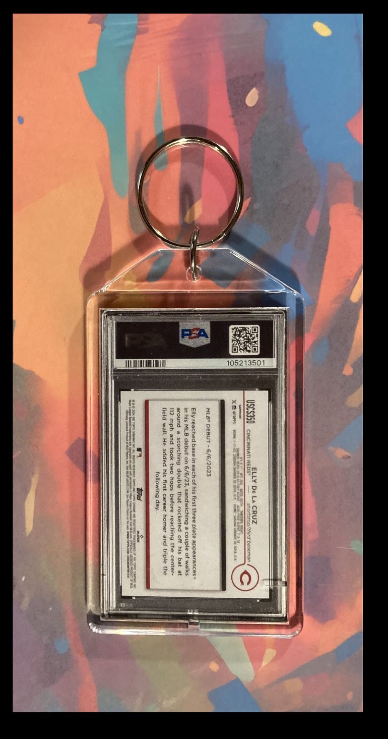 3048 Elly De La Cruz 2024 Topps Chrome Sapphire Keychain-Great Gift BBL KYC