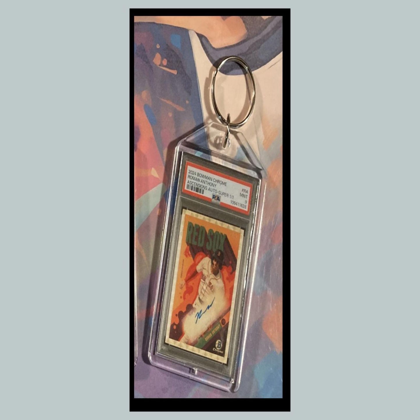 0428 Roman Anthony 2024 Chrome Ascensions SuperFractor Auto Custom Made Keychain