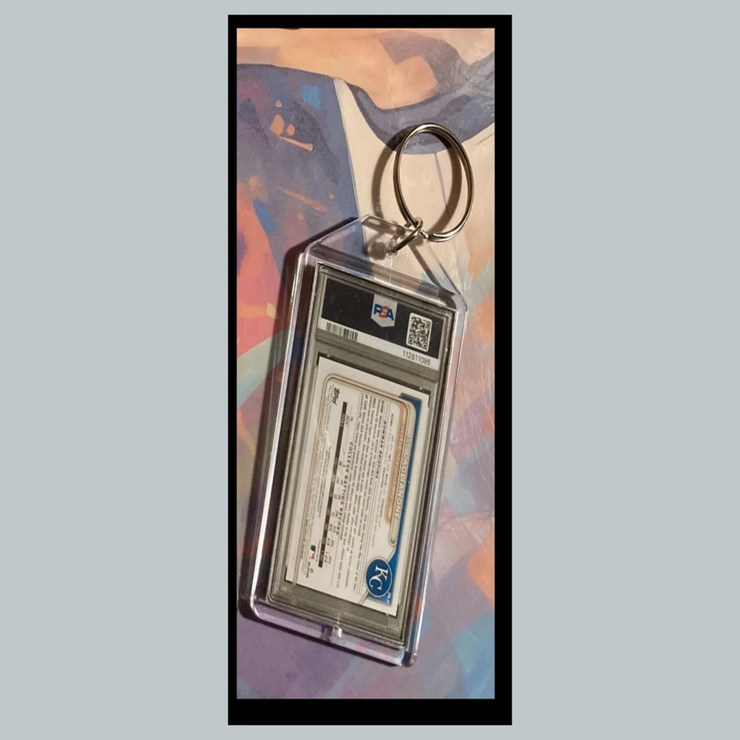 0266	Jac Caglianone 2024 Bowman Draft Blue Wave Auto Custom Made Keychain
