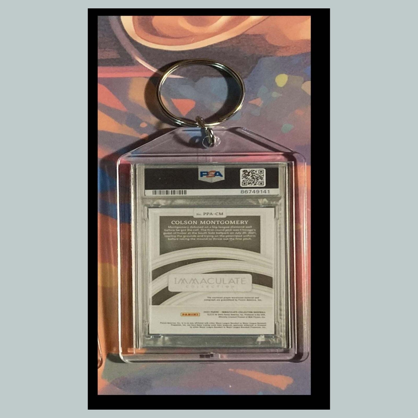 3508 Colson Montgomery 2022 Panini Immaculate Gold Patch Auto Custom Keychain BBL KYC