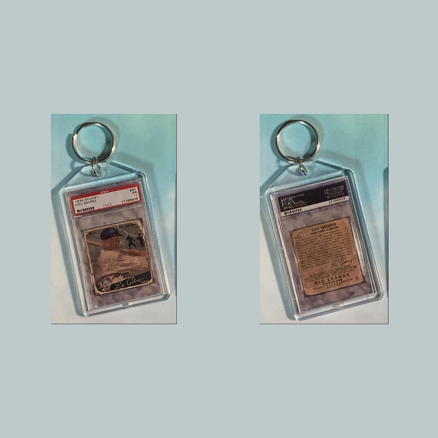 0672 Lou Gehrig 1934 Goudey Custom Hand Made Keychain