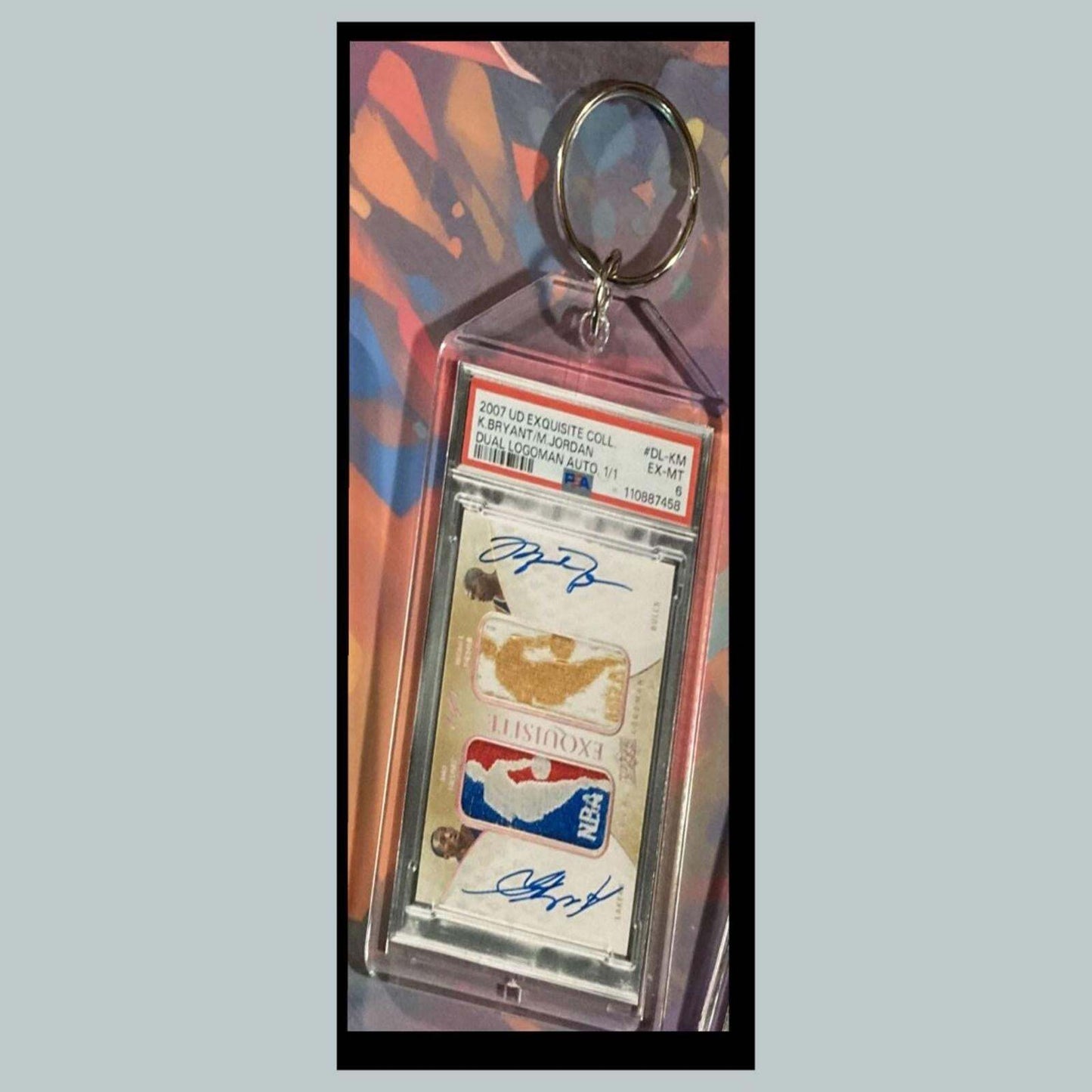 3389 Michael Jordan/Kobe Bryant 2007 UD Exquisite Dual Logoman Autos Keychain BKL KYC