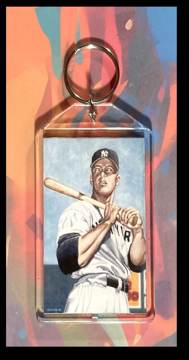 3280 Mickey Mantle Painting Custom Hand Made Keychain - Makes A Great Gift BBL KYC