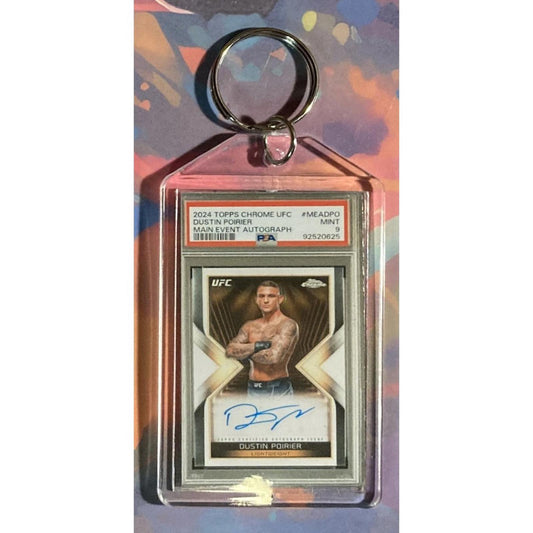 0031 Dustin Poirier 2024 Topps Chrome Main Event Auto Custom Novelty Keychain