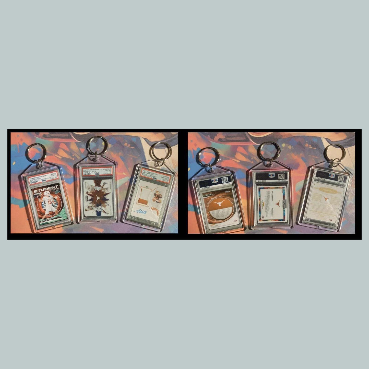 3468B Arch Manning 3 Pack Bundle -3 Different Custom Novelty Keychain Great Gift FBL