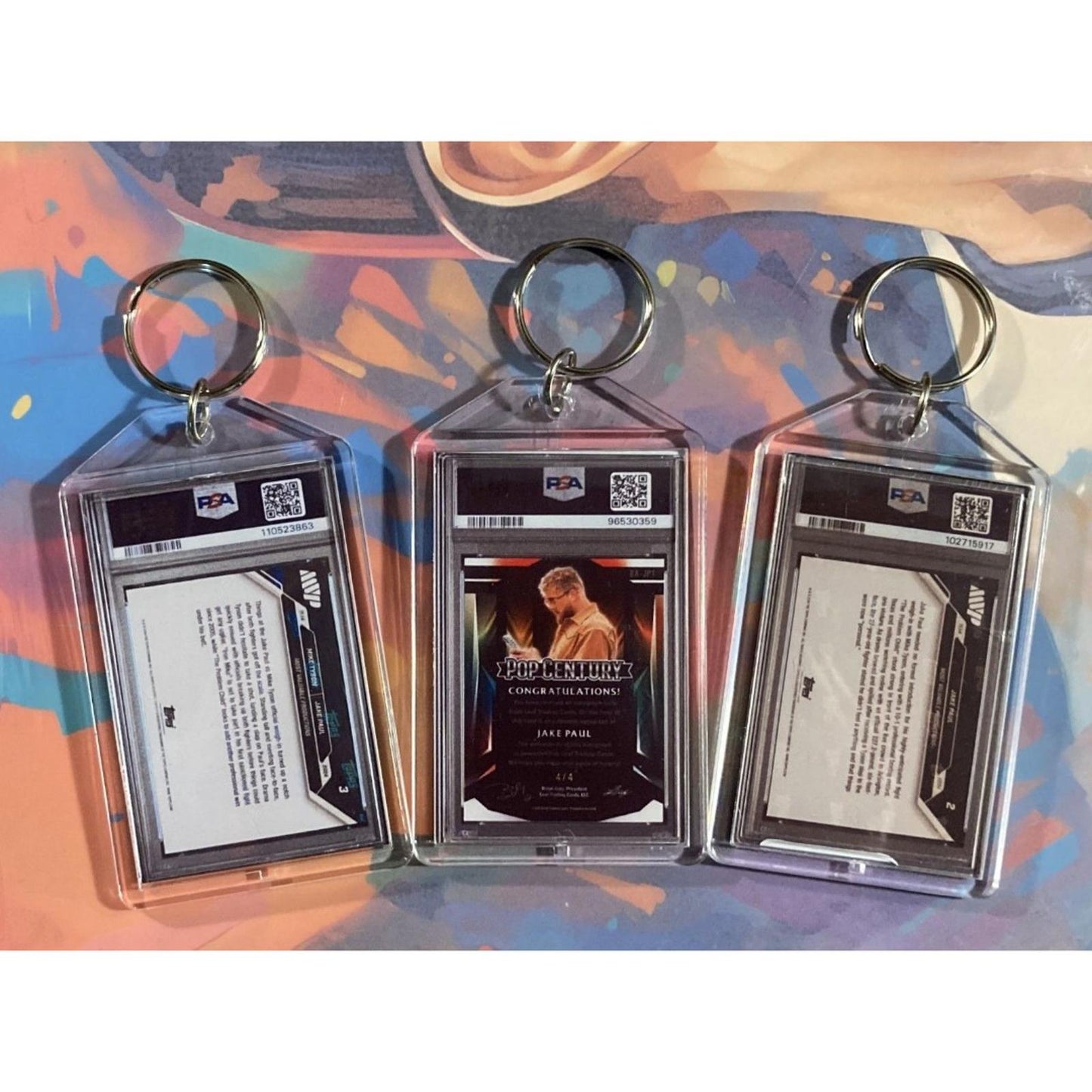 0201B Jake Paul  3 Pack Bundle - 3 Different Custom Novelty Keychains -Gift