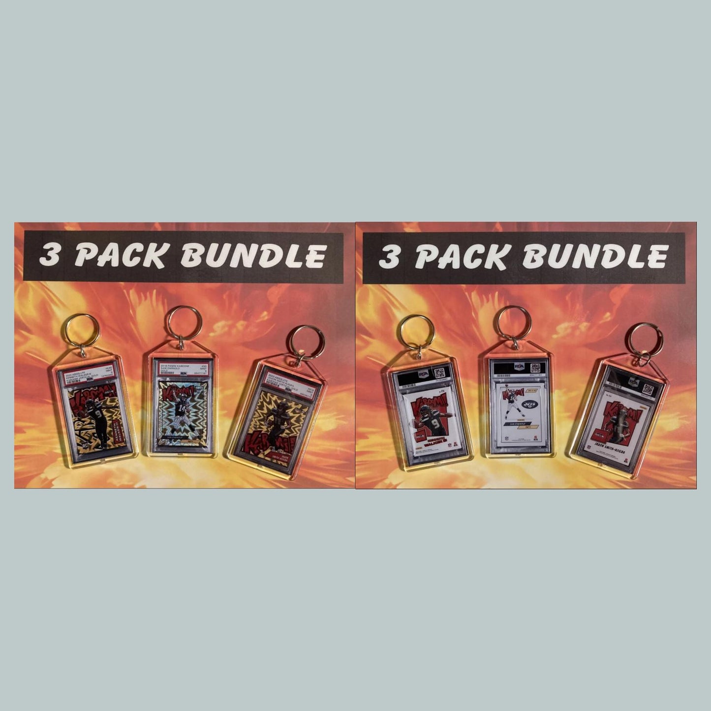 0822B Sam Darnold-Walker-Smith All Kabooms 3 Pack Bundle Hand Made Keychains