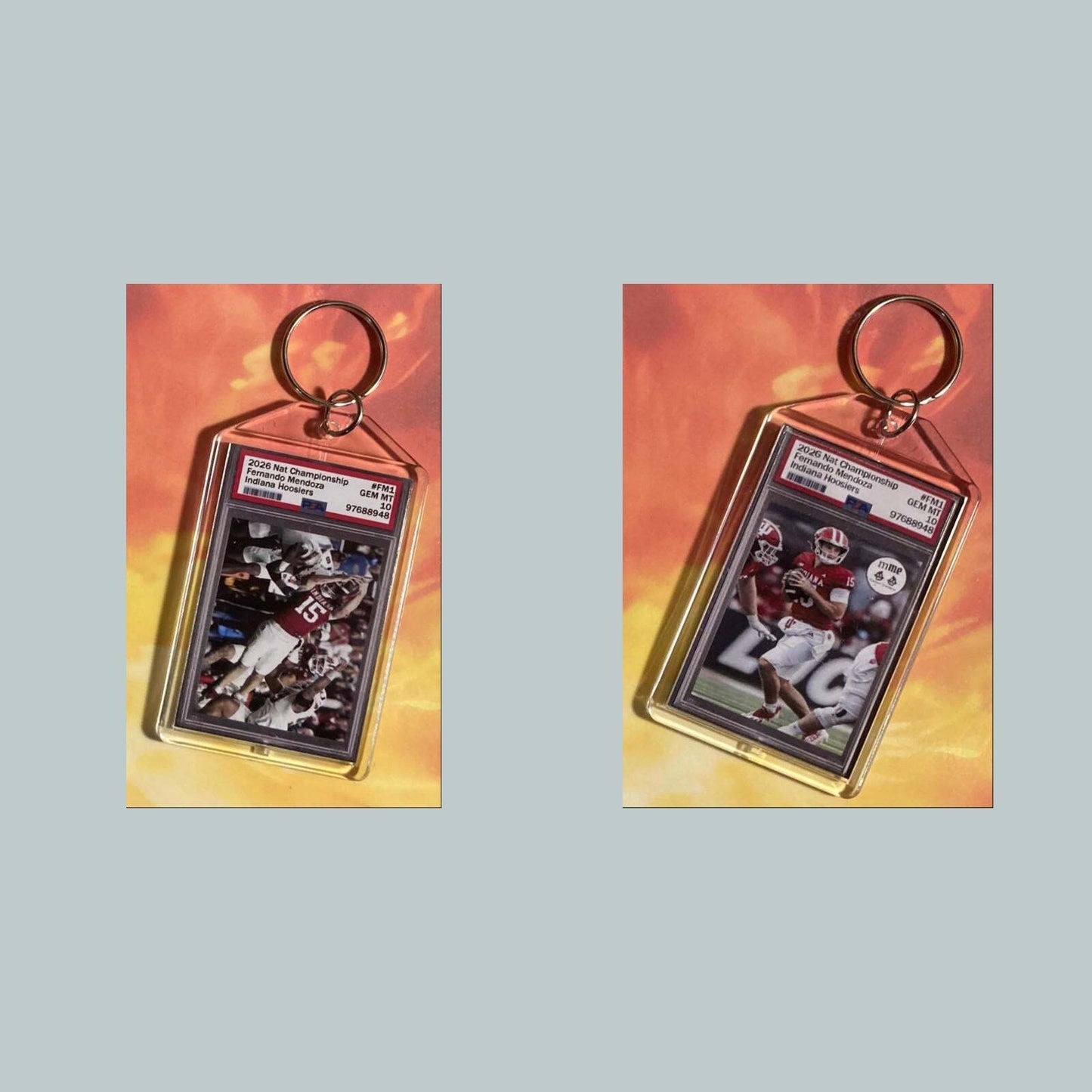 3738 Fernando Mendoza 2026 Nat Championship Mockup Custom Hand Made Keychain FBL