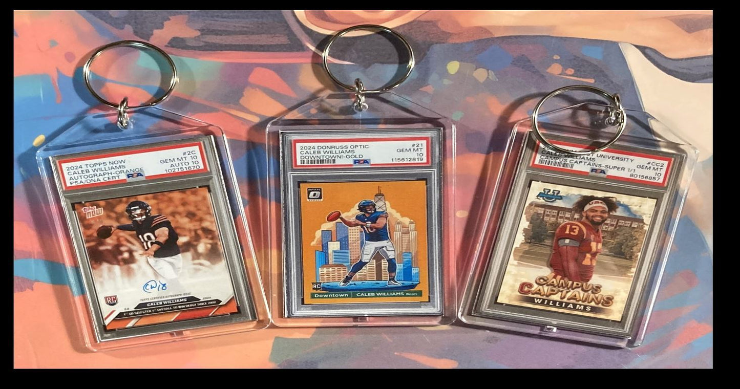 3148B Caleb Williams  3 Pack Bundle 3 Different Custom Novelty Keychains FBL