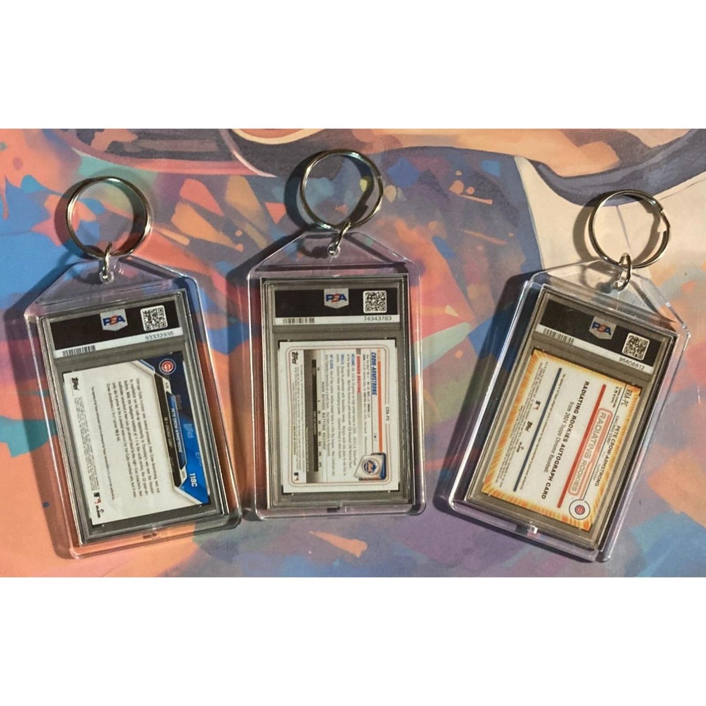0179B Pete Crow-Armstrong 3 Pack Bundle 3 Different Custom Novelty Keychains