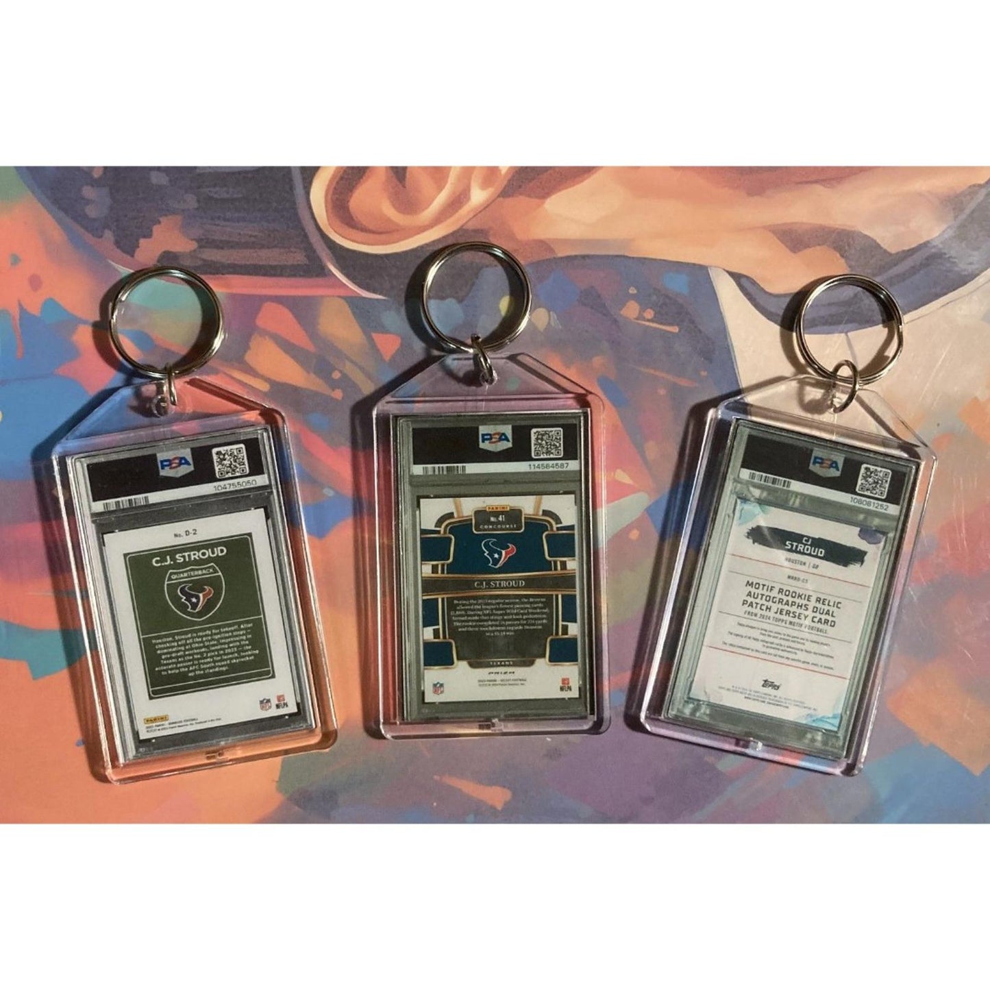0291B CJ Stroud 3 Pack Bundle - 3 Different Custom Novelty Keychains -Great Gift