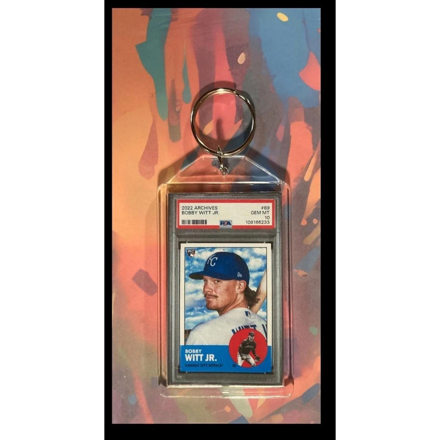 0082 Bobby Witt Jr 2022 Topps Archives Custom Made Novelty Keychain-A Great Gift