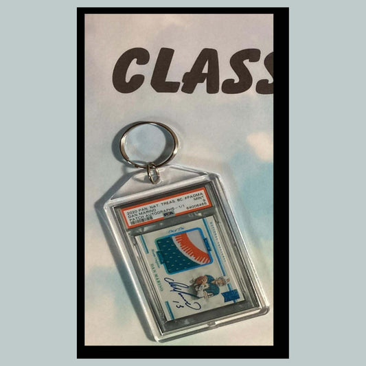 3477 Dan Marino 2020 Panini Nat Treasures Patch Auto Custom Hand Made Keychain FBL