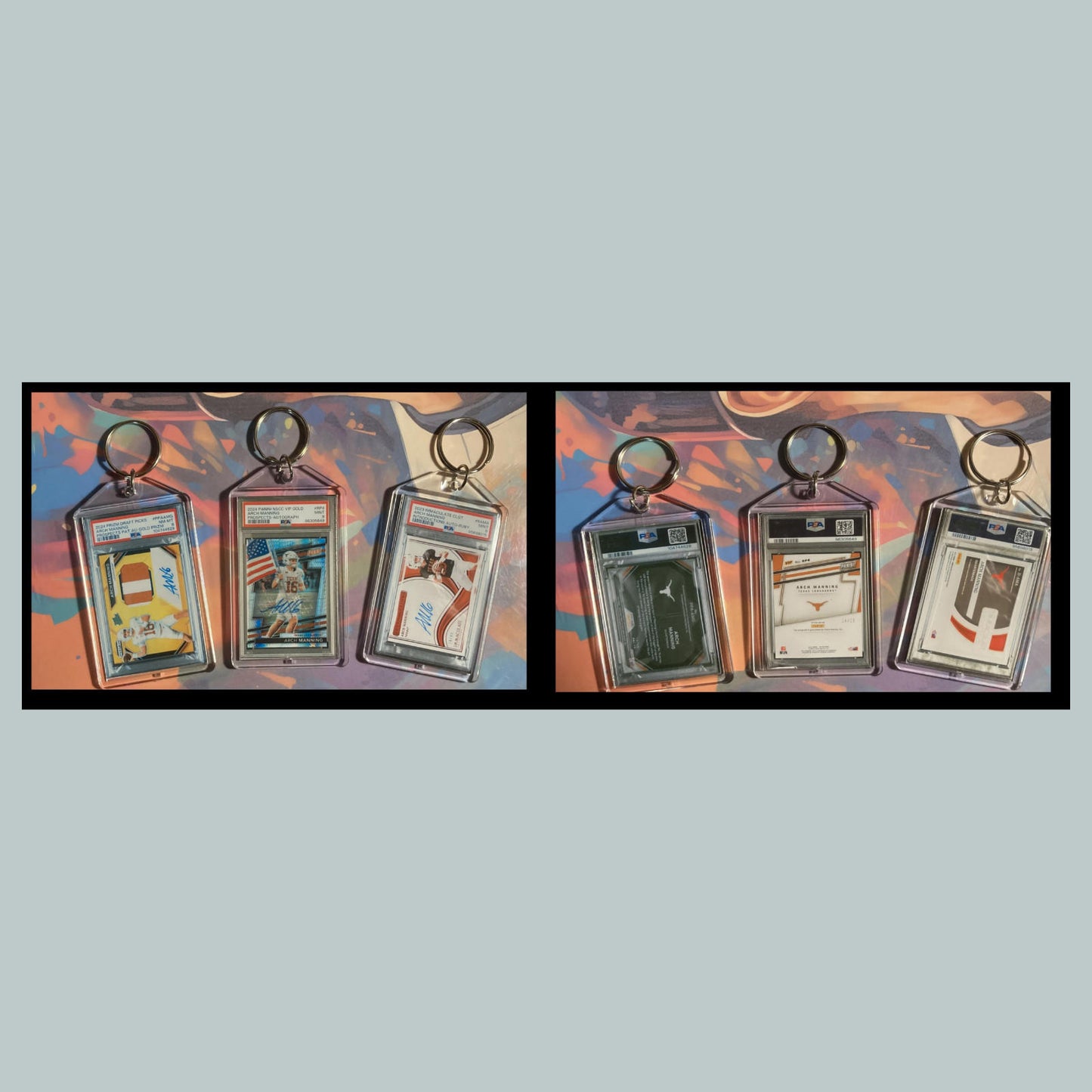 0512B Arch Manning 3 Pack Bundle -3 Different Custom Novelty Keychain Great Gift