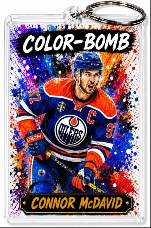 3849 Connor McDavid  Keychain | Color-Bomb | Custom Photo Keychain No Nameplate MSC KYC