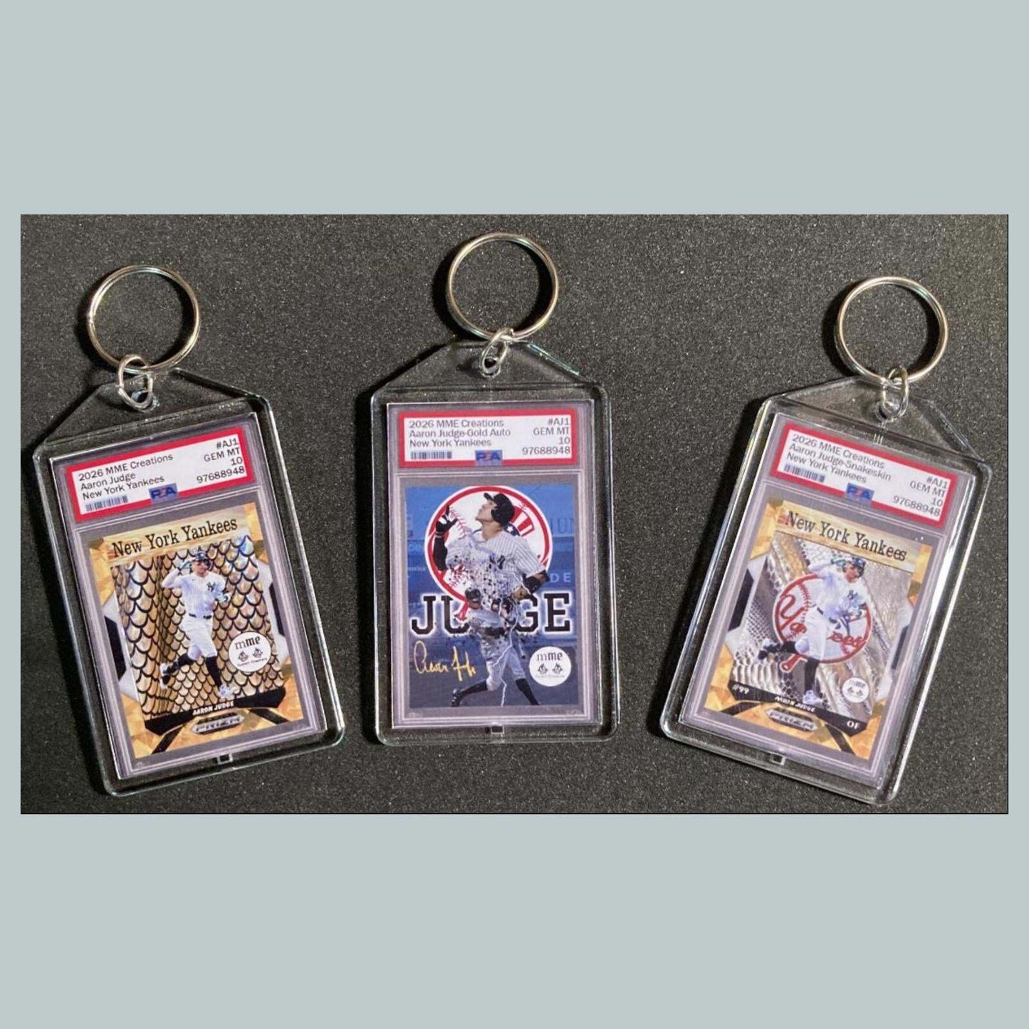 3787B Aaron Judge 3 Pack Bundle-Custom Hand Made Keychains BBL KYC