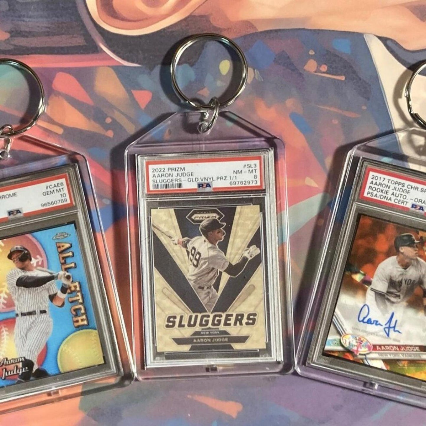 0182B Aaron Judge - 3 Pack Bundle-All SuperFractors Custom Novelty Keychains
