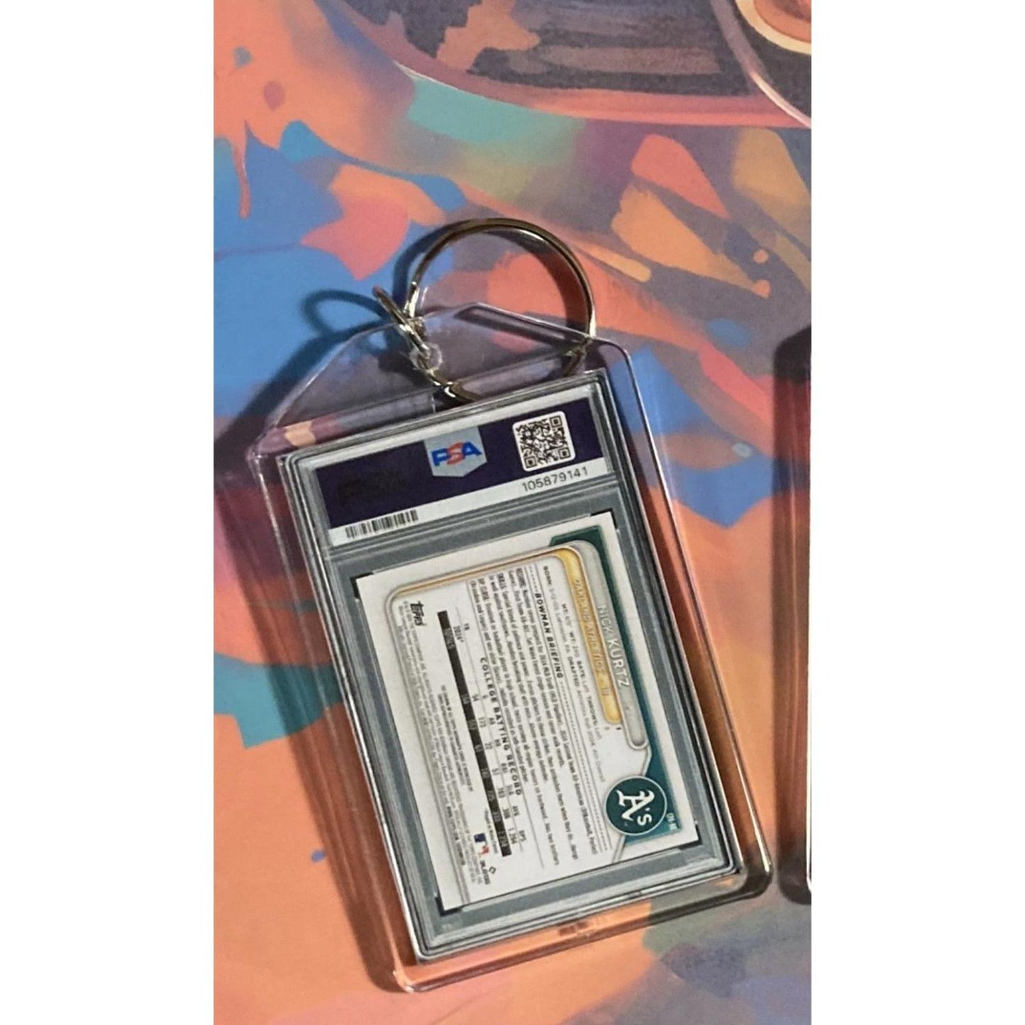 0273 Nick Kurtz 2024 Bowman Draft Chrome Red Auto Custom Novelty Keychain