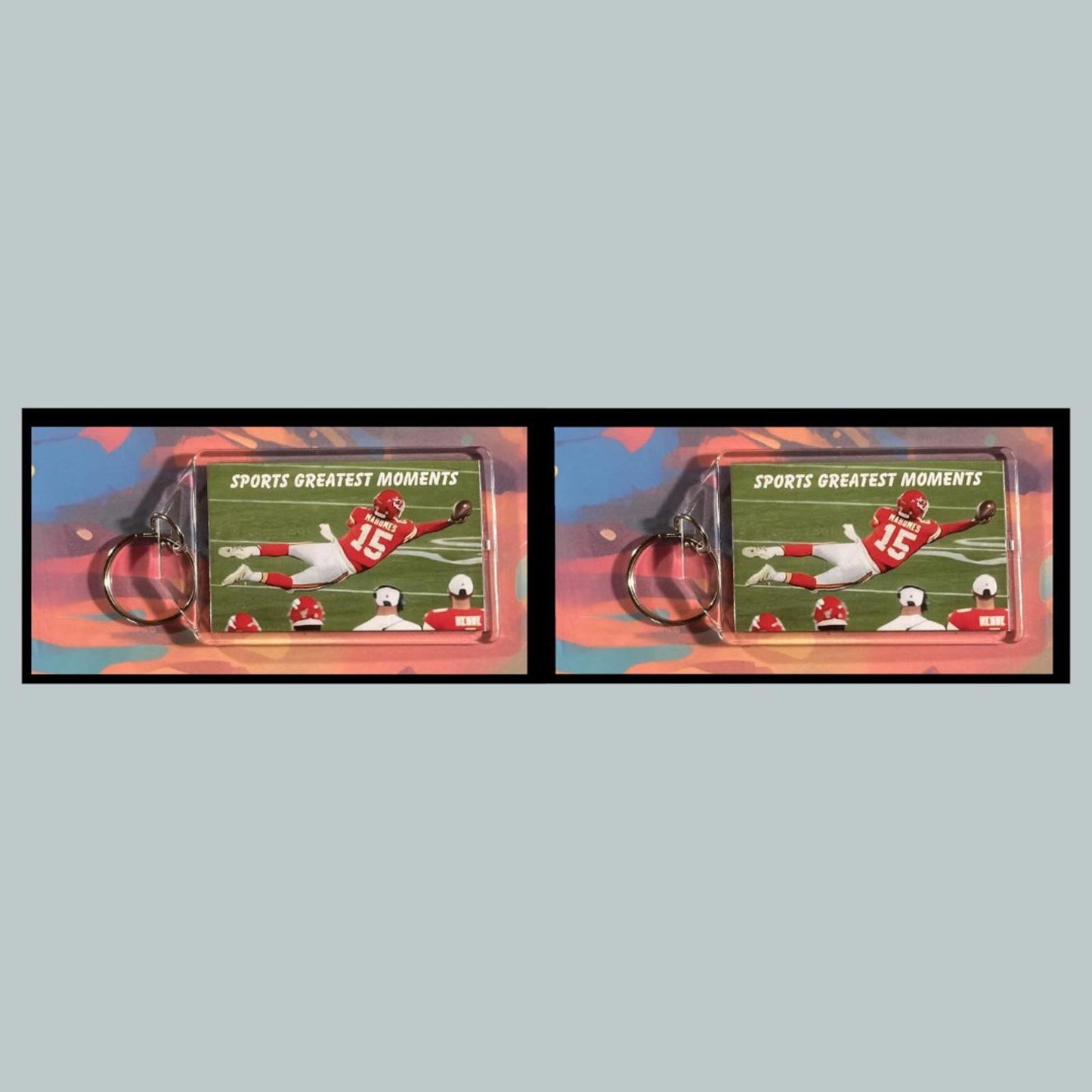 0381 Patrick Mahomes Sports Greatest Moments Custom Hand Made Keychain