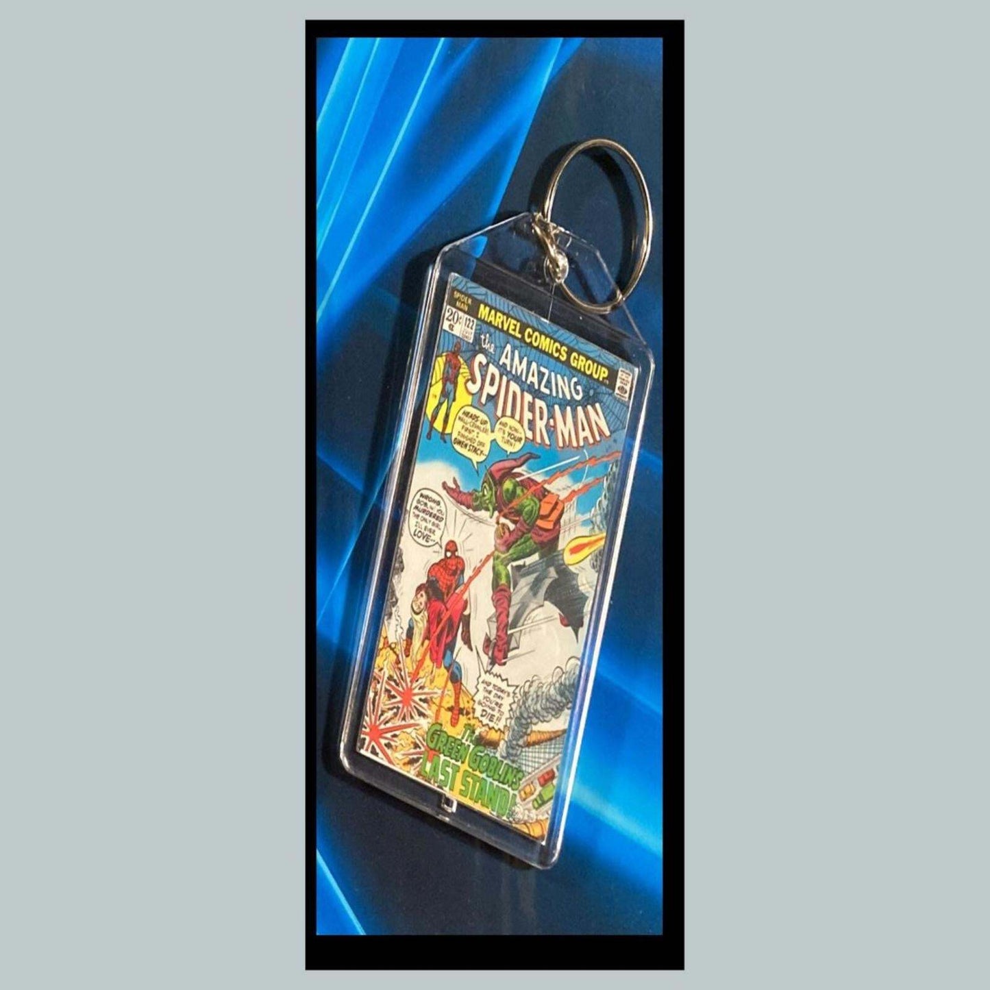 3398 Spider Man July 1973 Classic  Goblins Last Stand Custom Keychain CMC