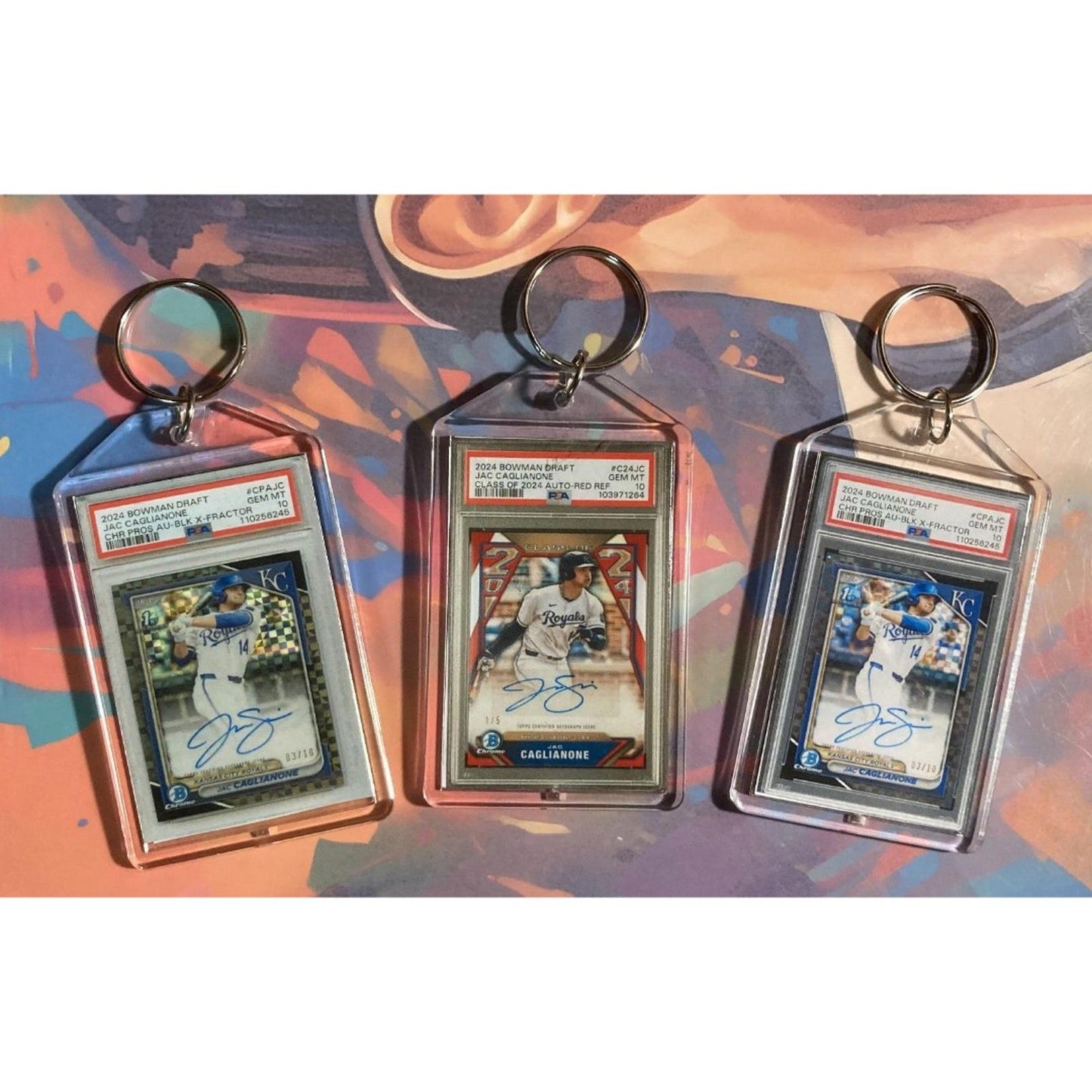 0263B Jac Caglianone 3 Pack Bundle - 3 Different Custom Novelty Keychains - Gift