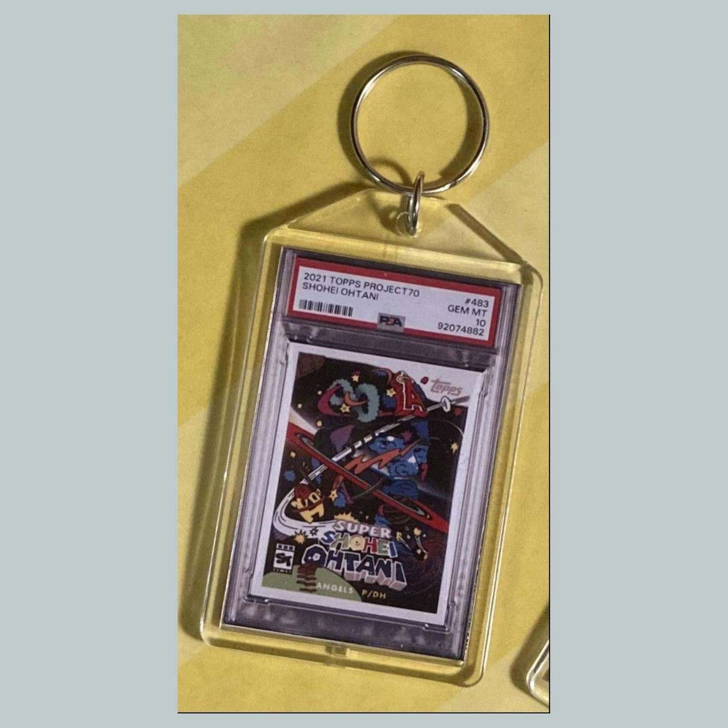 3782 Shohei Ohtani 2021 Topps Project 70 Super Shohei Custom Hand Made Keychain BBL KYC