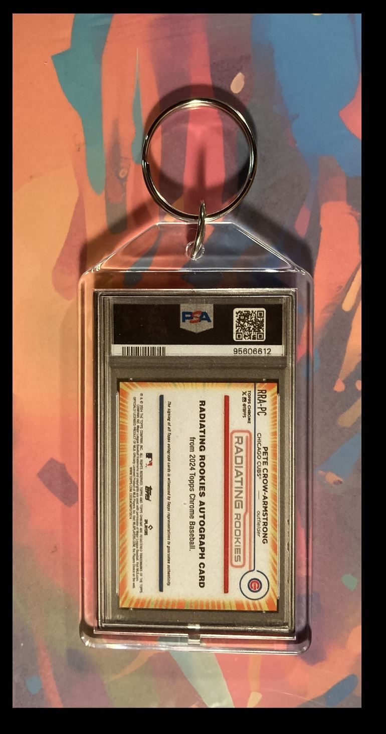 3028 Pete Crow-Armstrong 2024 Topps Chrome Auto SuperFractor Keychain BBL KYC