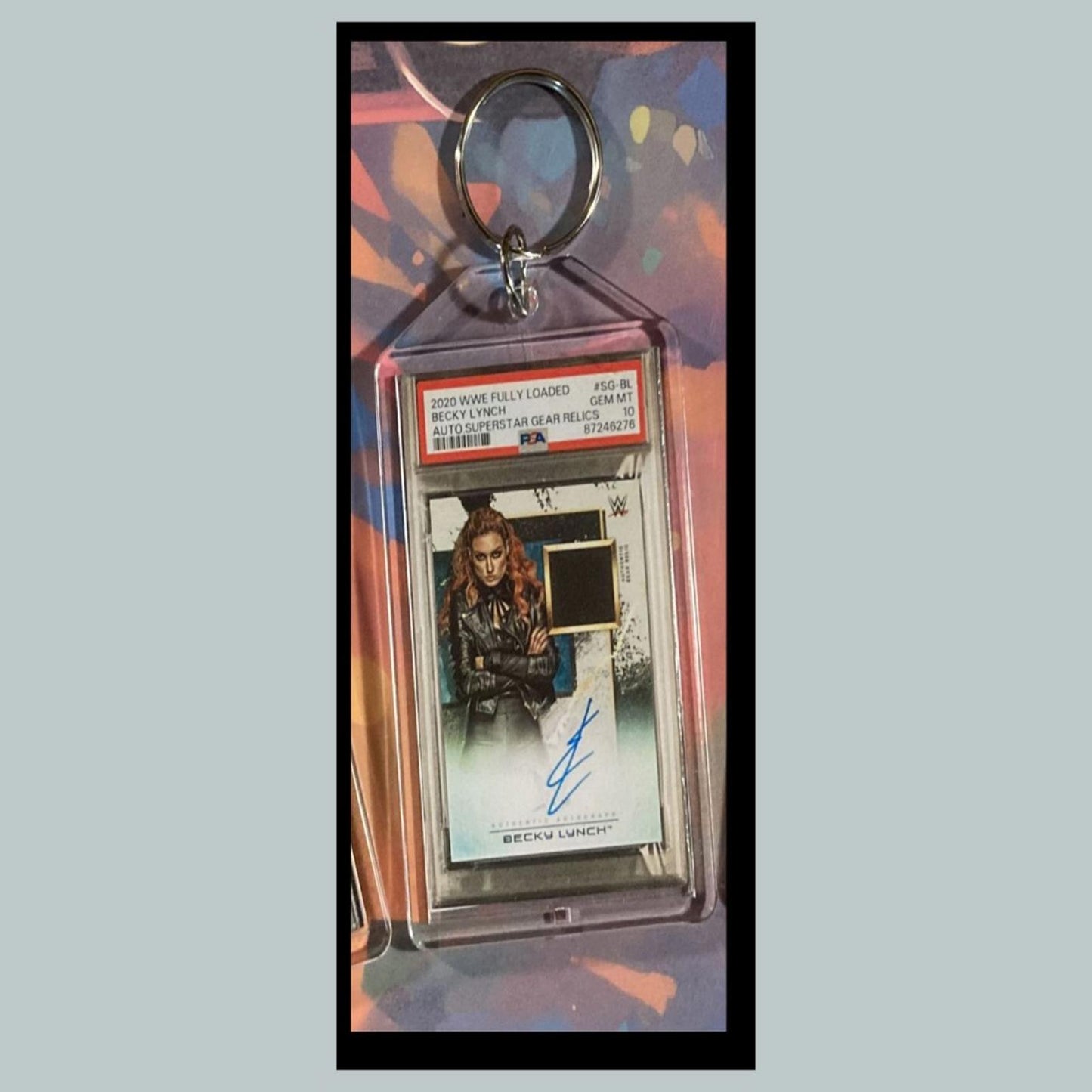 0407 Becky Lynch 2020 Fully Loaded Patch Auto Custom Hand Made Keychain-Gift