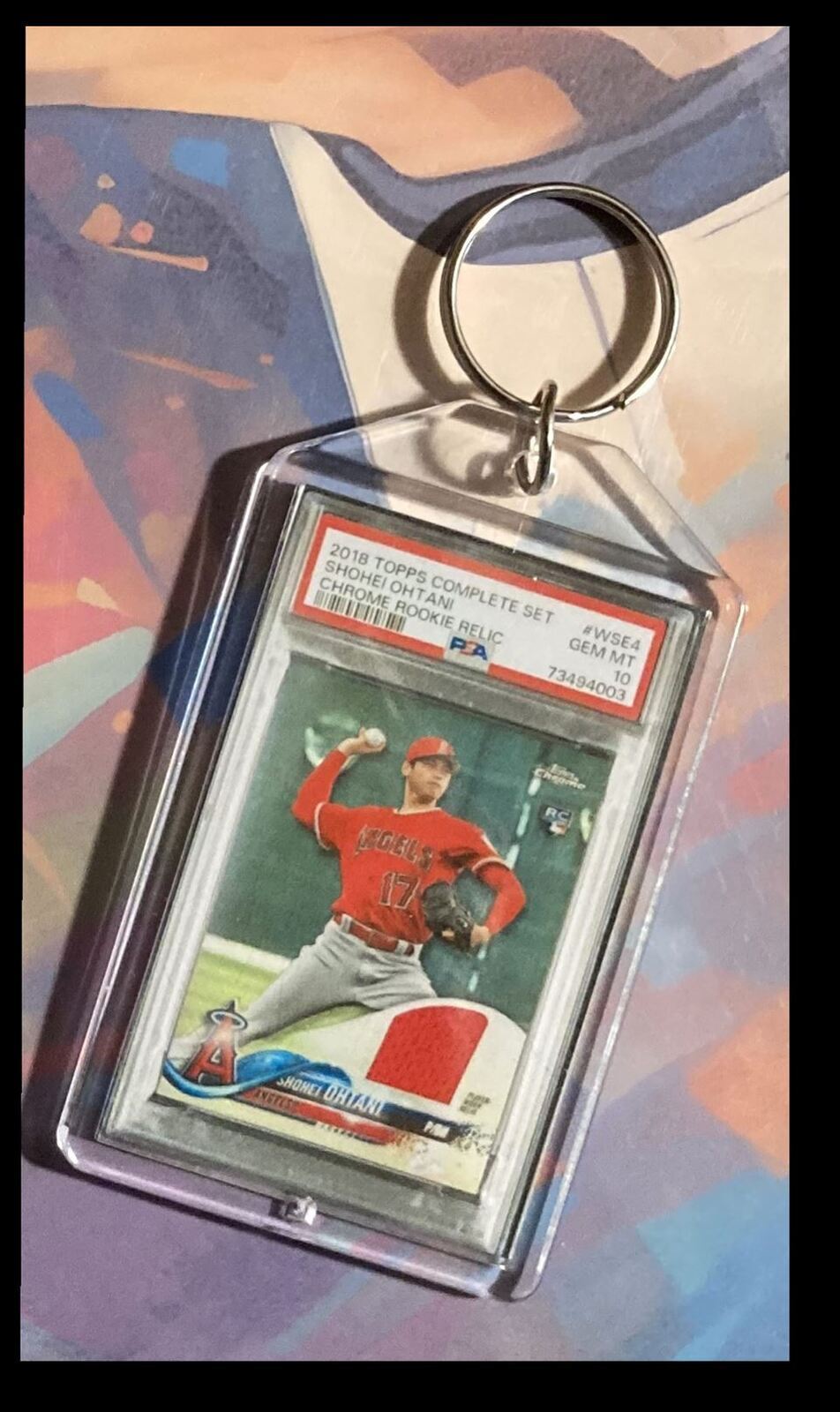 3241 Shohei Ohtani 2018 Topps Rookie Patch  - Custom Keychain-Gift BBL KYC
