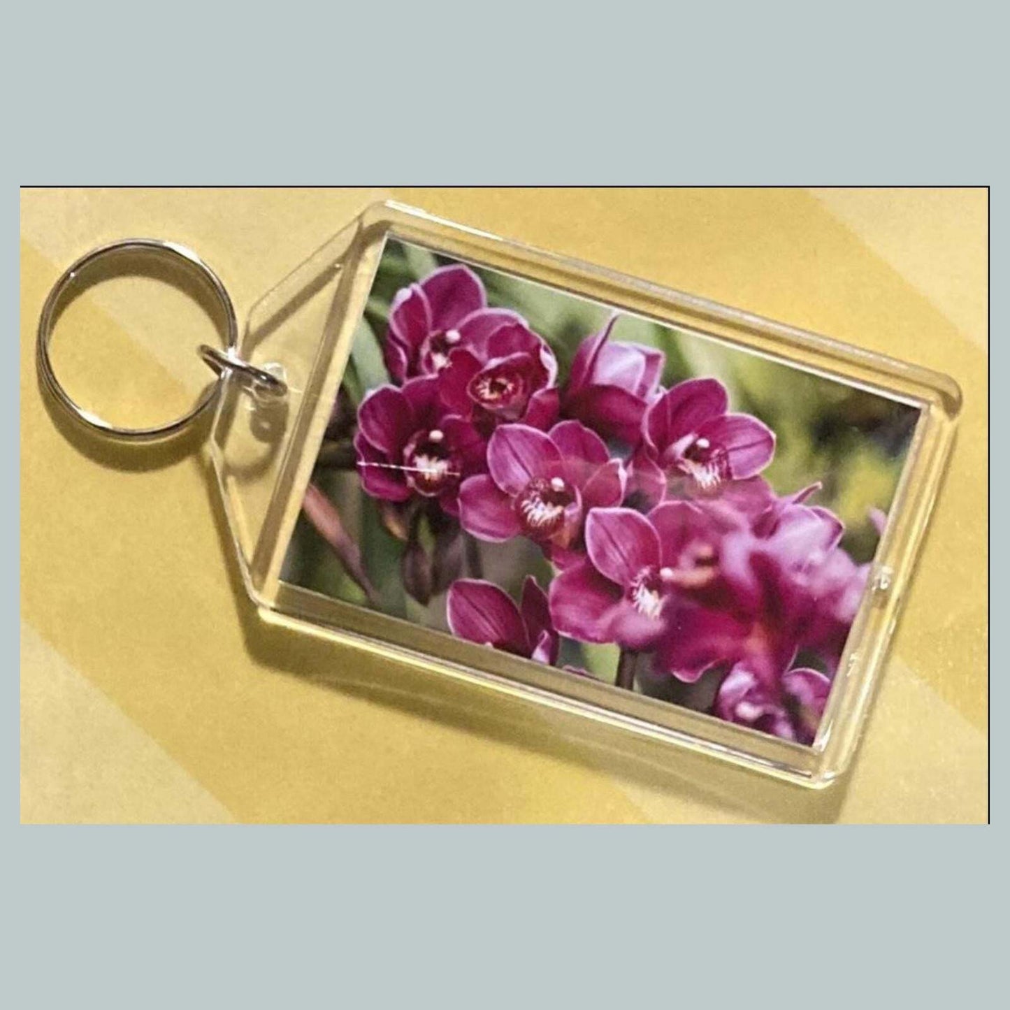 3699 Orchids Acrylic Keychain | Floral Keychain | Flower Lover Gift MSC KYC
