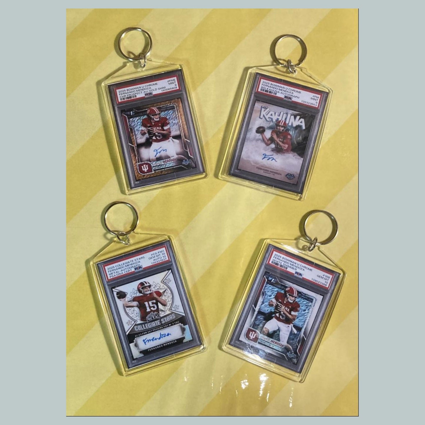 0767B Fernando Mendoza Jumbo Quad Pack Bundle Custom Hand Made Keychains