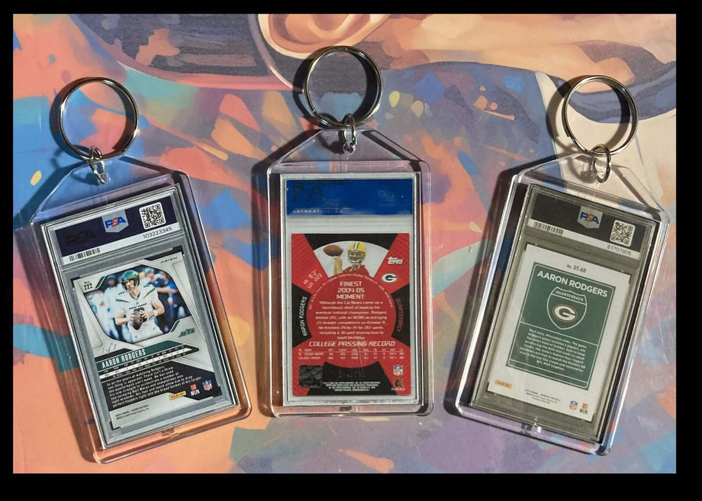 3237 Aaron Rodgers 3 Pack Bundle  Keychains FBL
