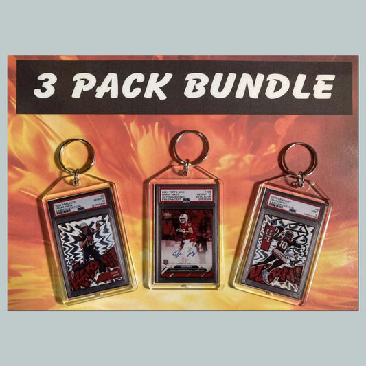 3719B Drake Maye Custom Hand Made Novelty Keychains Bundle - Makes A Great Gift FBL