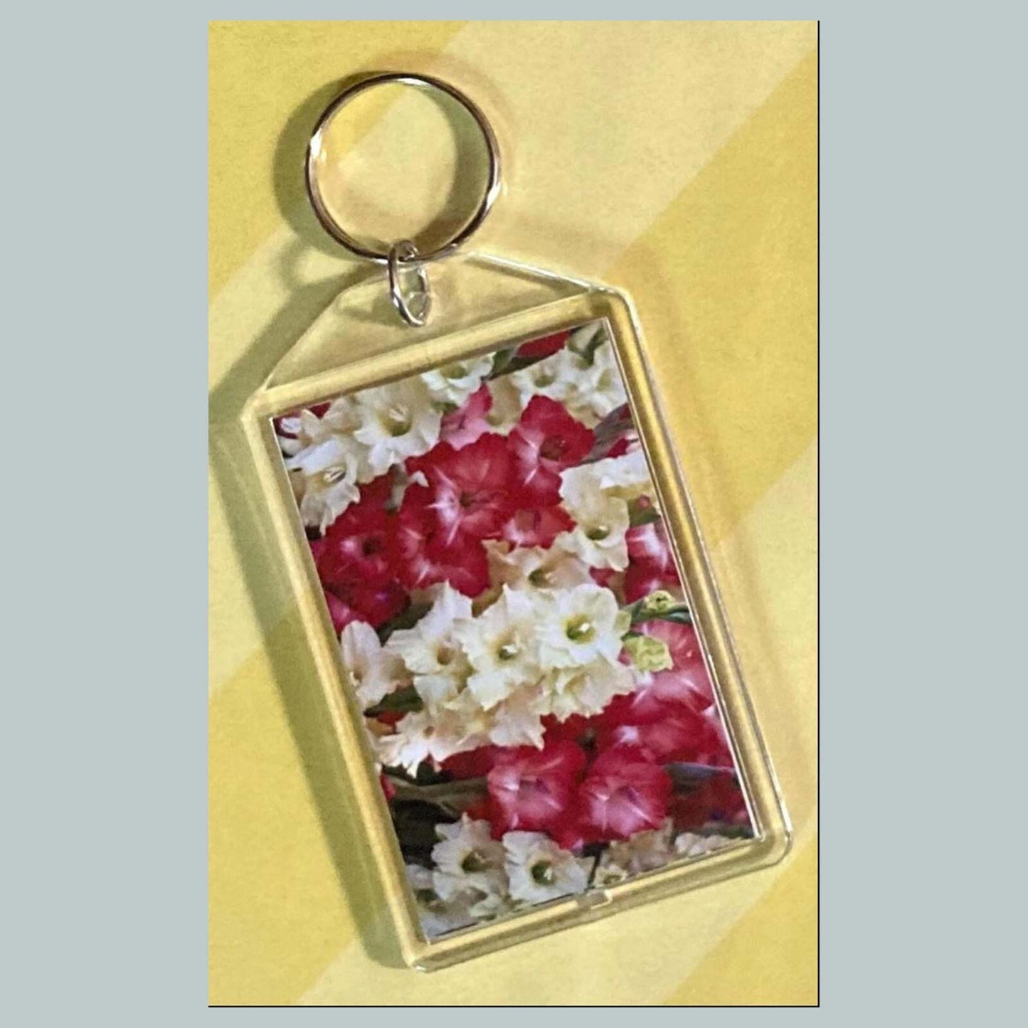 3705 Flowers - Gladiolus Custom Hand Made Keychain MSC KYC